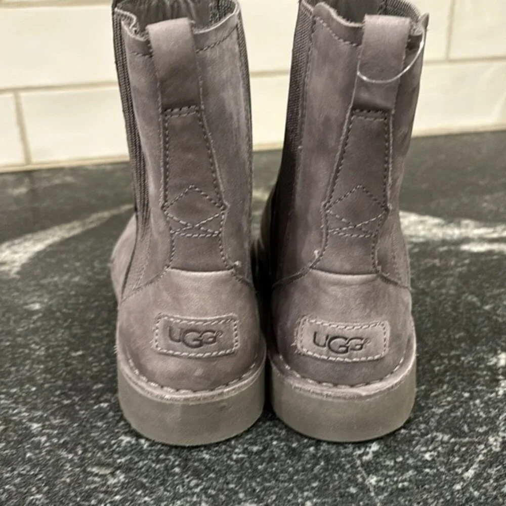 ✨ UGG Larra Charcoal Nubuck Leather Boots - Women's 7.5 ✨